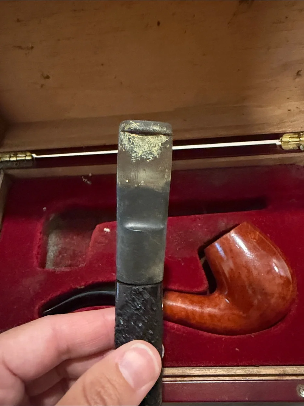 Vintage Aldo Velani Classic Men's Smoking Pipes Gift Set - Brown & Black